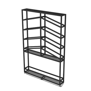 Industrial Wall Mounted Wine Rack with Glass Rack
